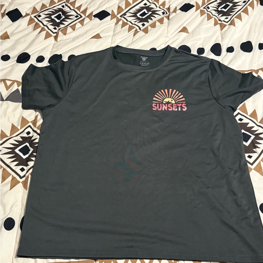 SHEIN Charcoal Sunsets Tee